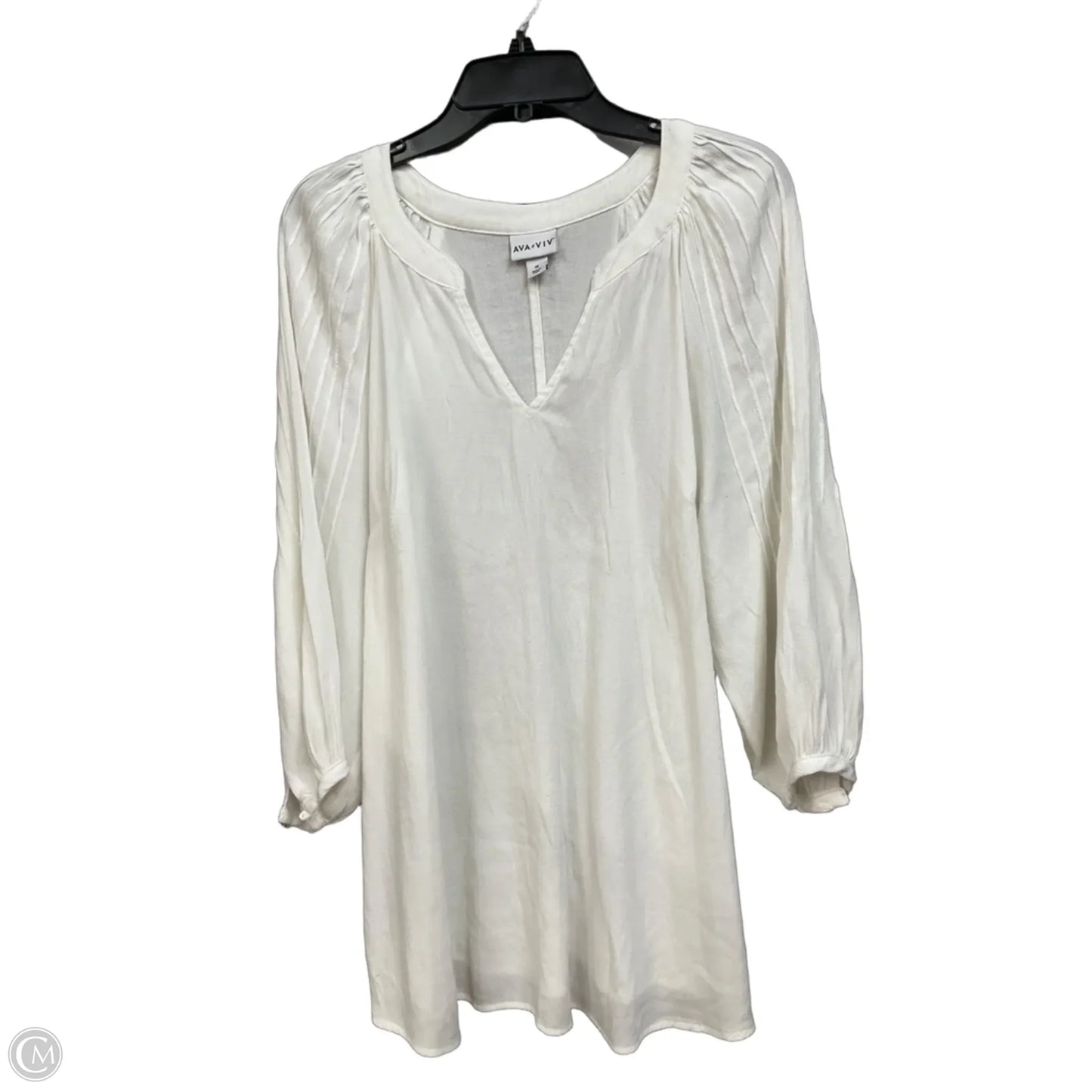 Top 3/4 Sleeve By Ava & Viv In White, Size: 1x