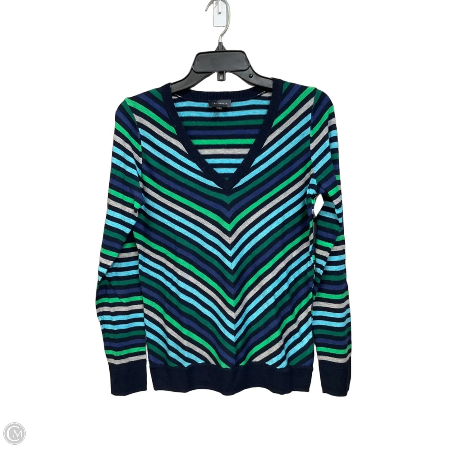 Top Long Sleeve By Limited In Striped Pattern, Size: S