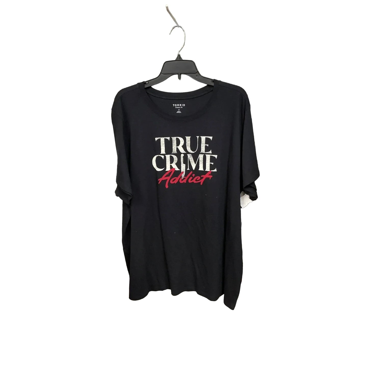 Top Short Sleeve By Torrid In Black, Size: 3x