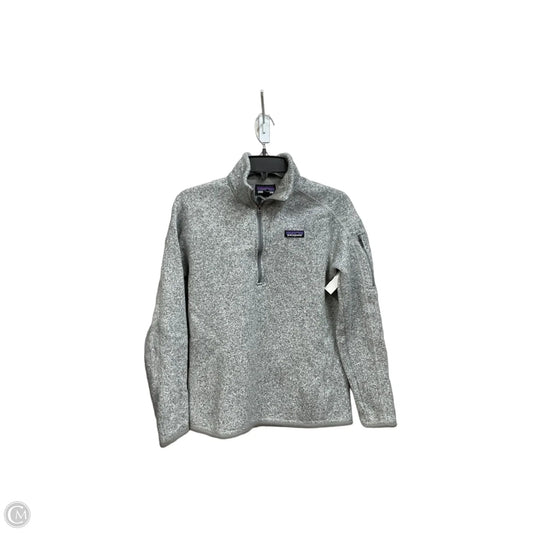 Athletic Top Long Sleeve Collar By Patagonia In Grey, Size: M