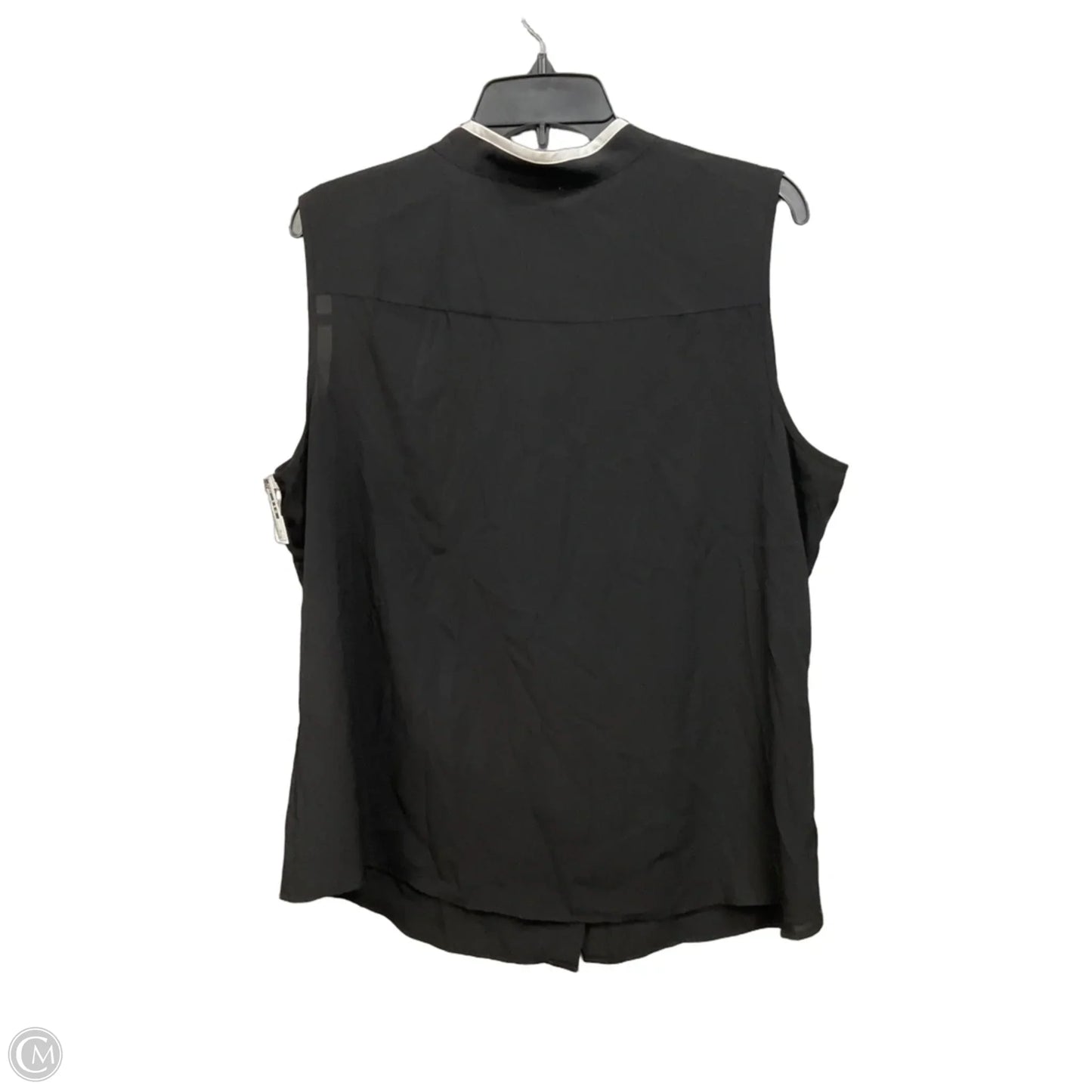Top Sleeveless By Calvin Klein In Black & White, Size: Xl