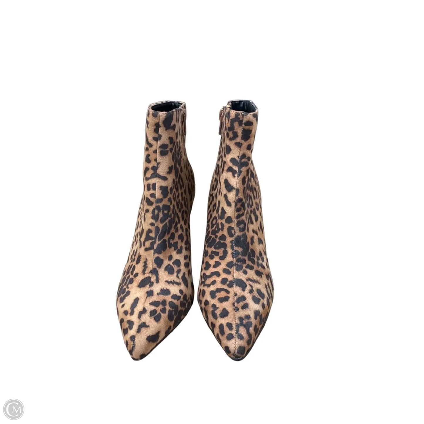 Boots Ankle Heels By Clothes Mentor In Animal Print, Size: 7.5