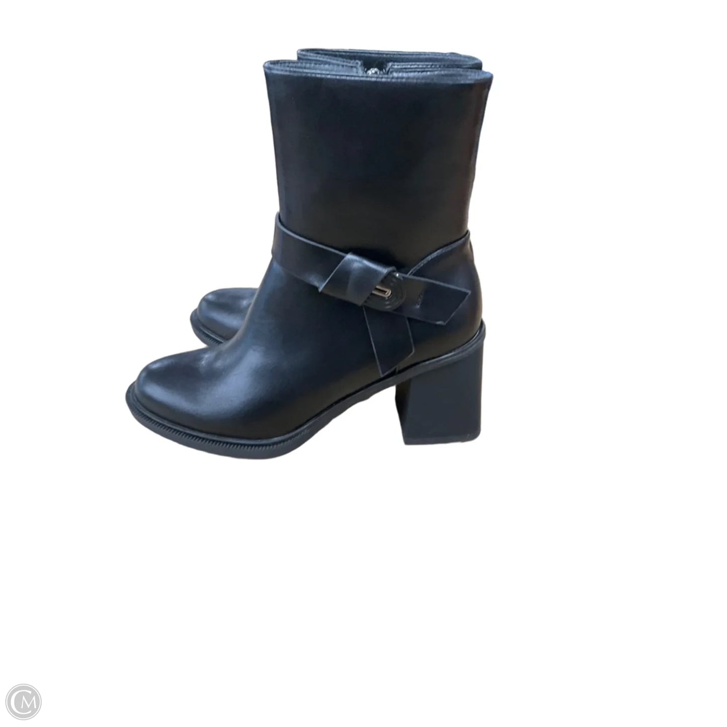 Boots Ankle Heels By Clothes Mentor In Black, Size: 7