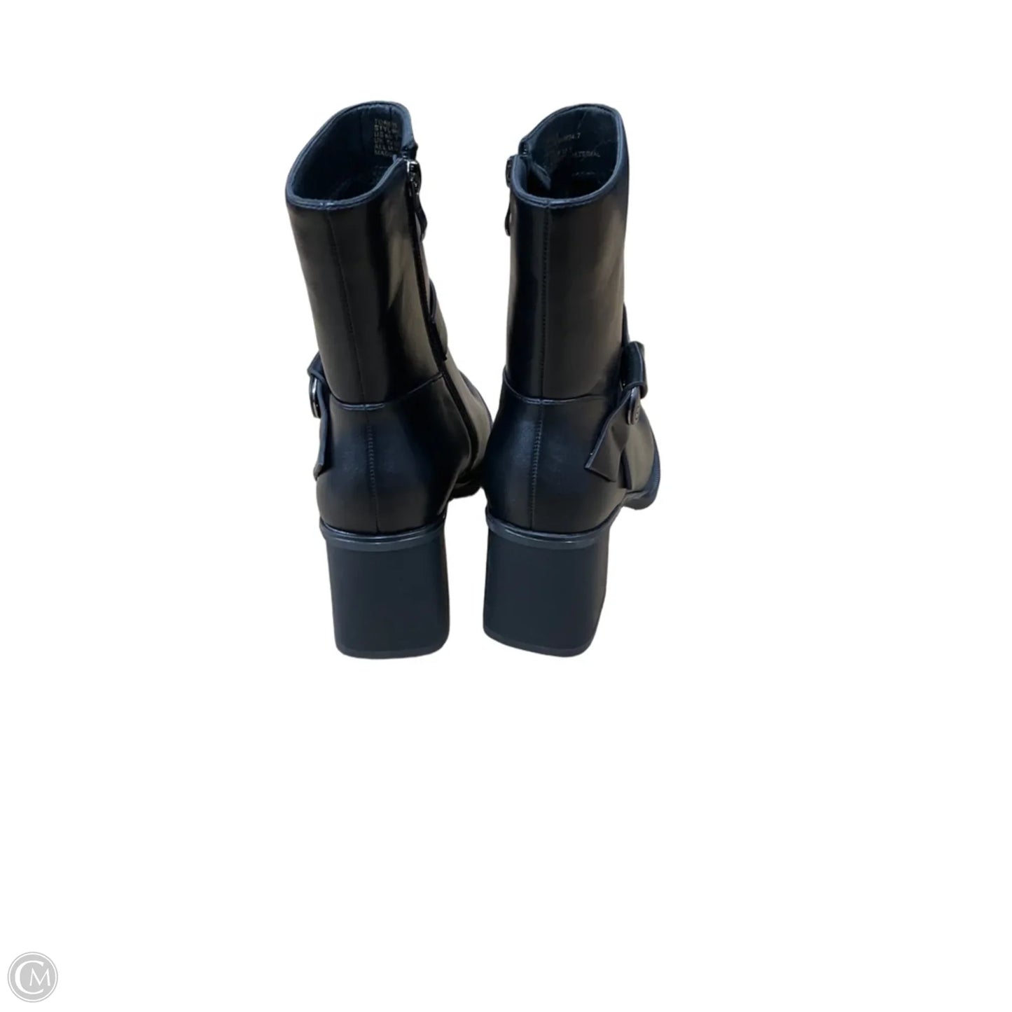 Boots Ankle Heels By Clothes Mentor In Black, Size: 7