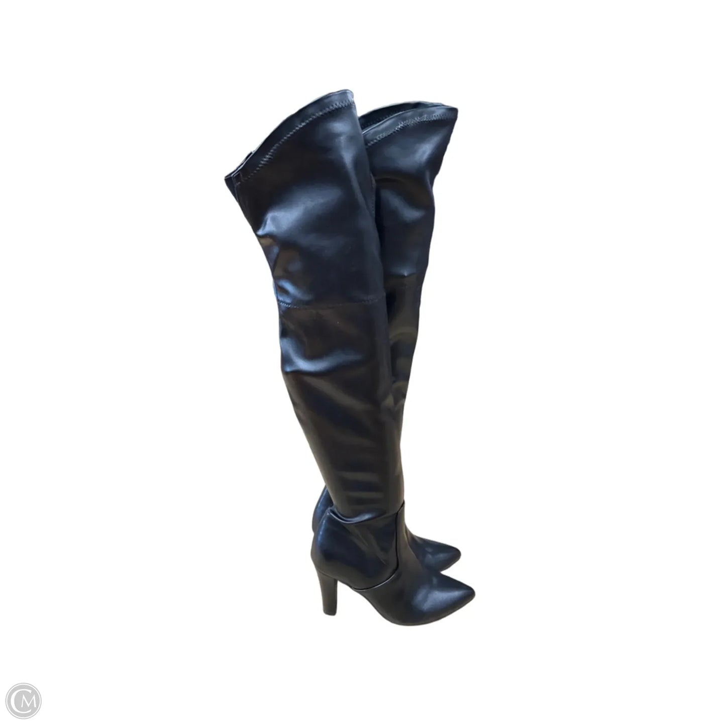 Boots Over-the-knee Heels By Clothes Mentor In Black, Size: 8