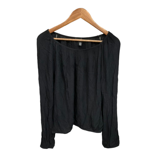 Top Long Sleeve By Inc In Black, Size: Xl