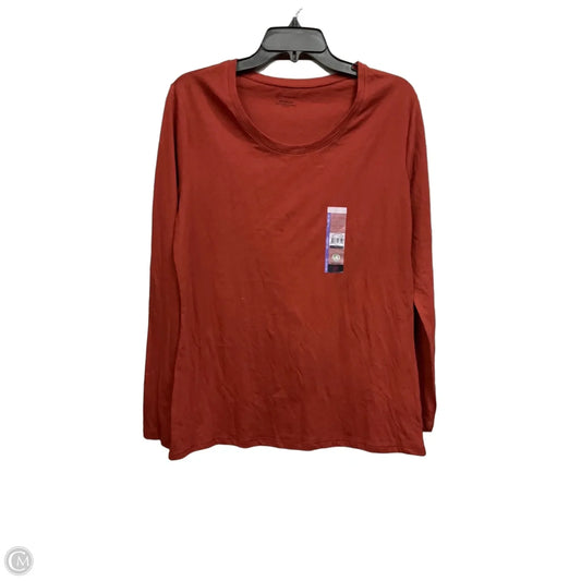 Top Long Sleeve Basic By No Boundaries In Maroon, Size: Xxl