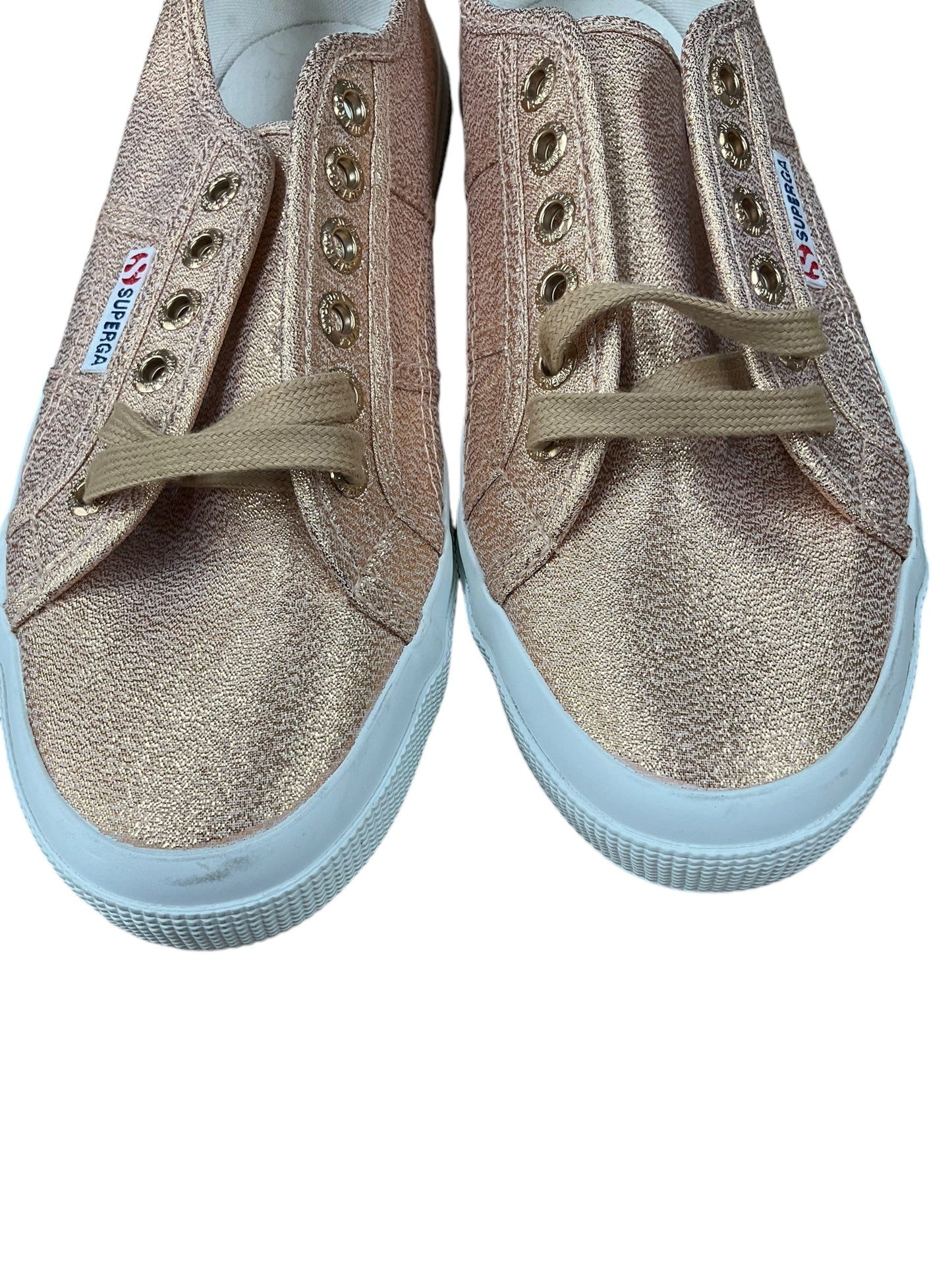 Shoes Sneakers By Superga In Gold, Size: 8.5