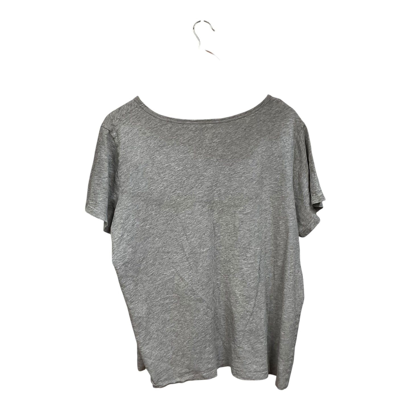 Top Short Sleeve By Lord And Taylor In Grey, Size: 1x