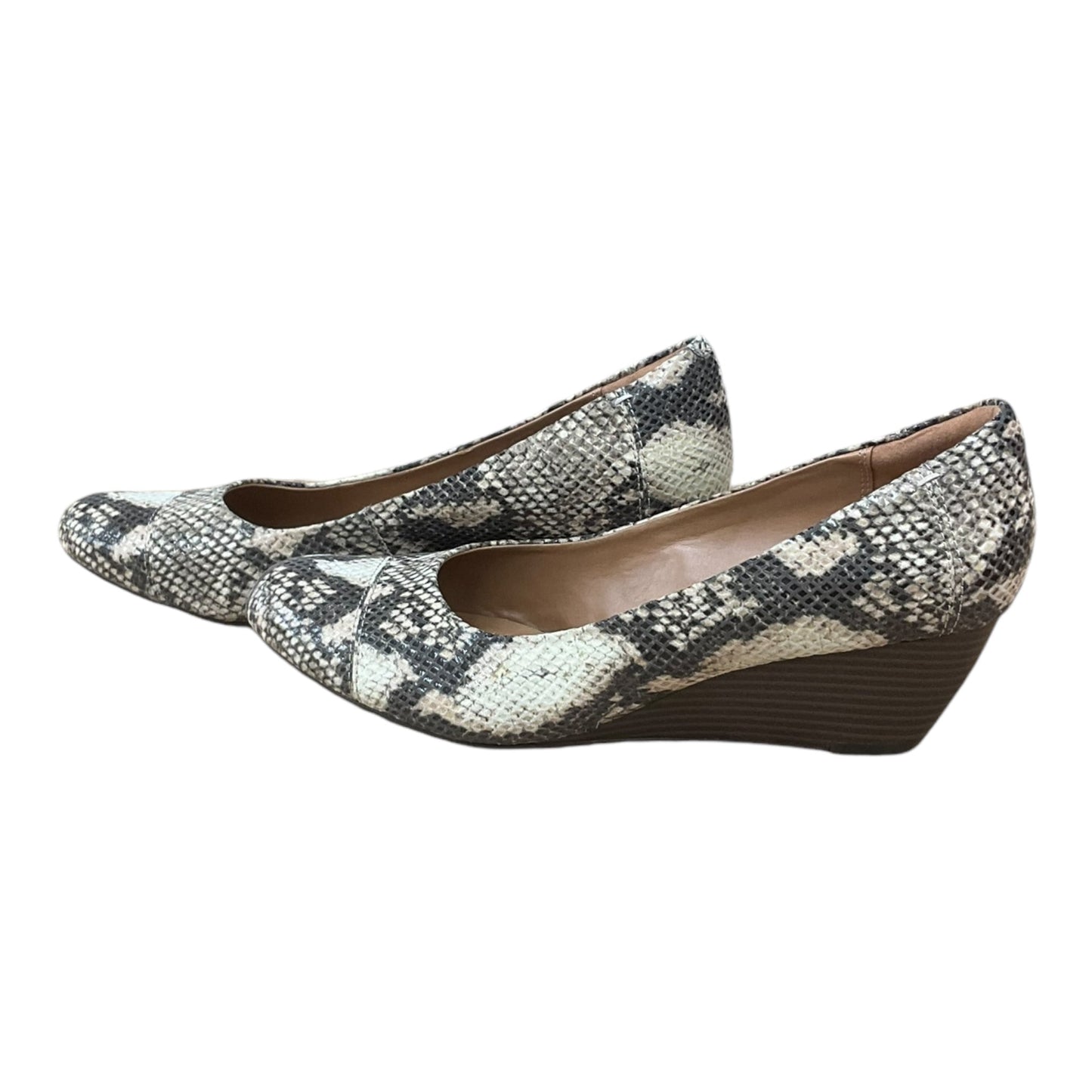 Shoes Heels Block By Clarks In Animal Print, Size: 11