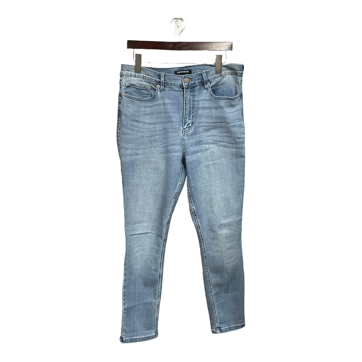 Jeans Straight By Calvin Klein Performance In Blue Denim, Size: 14