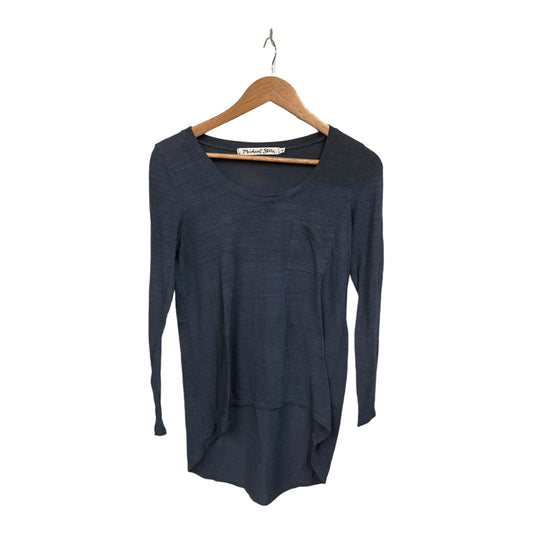 Top Long Sleeve By Michael Stars In Blue, Size: S