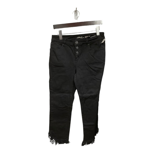 Jeans Skinny By Inc In Black Denim, Size: 10