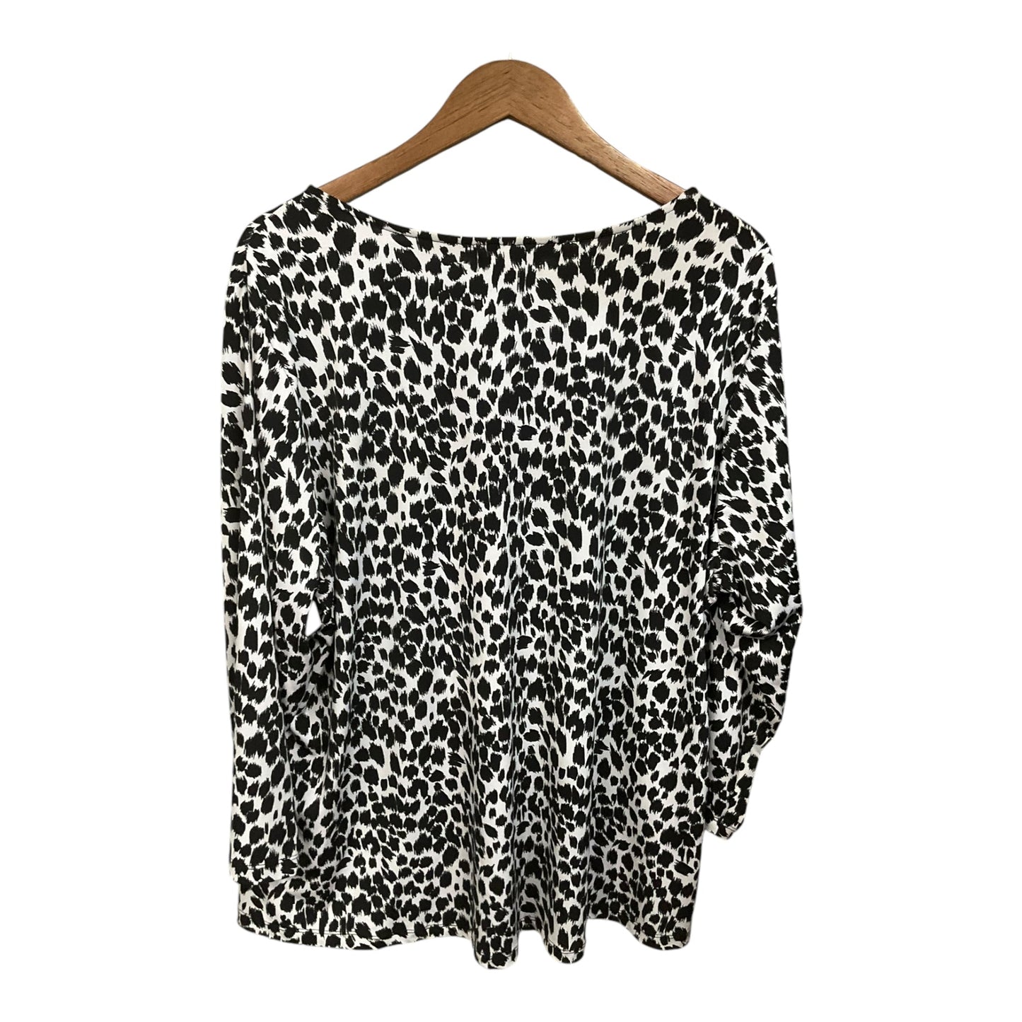 Top Long Sleeve By Liz Claiborne In Animal Print, Size: 3x