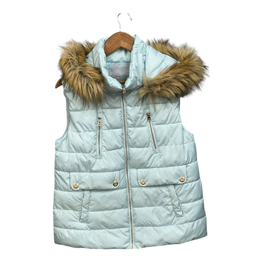 Vest Puffer & Quilted By Calvin Klein Performance In Green, Size: M