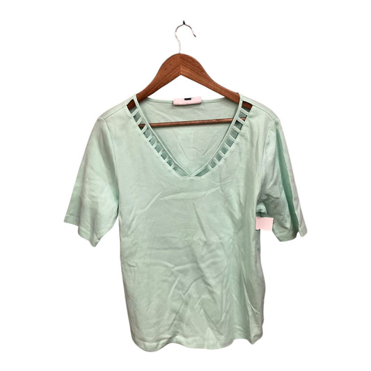 Top Short Sleeve By Karen Scott In Green, Size: L