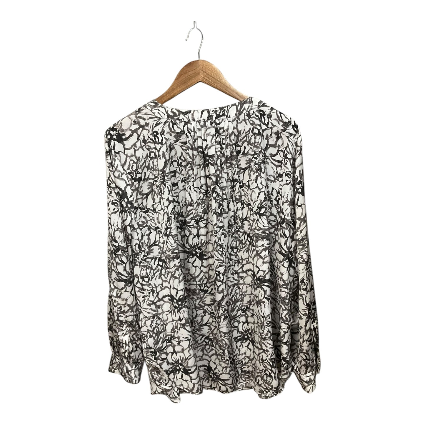 Top Long Sleeve By Apt 9 In Black & White, Size: 3x