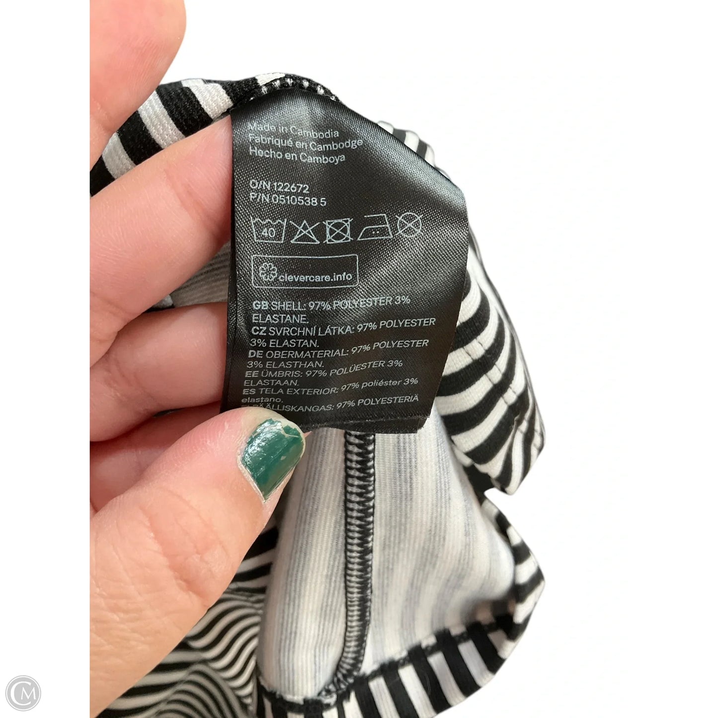 Dress Casual Short By H&m In Black & White, Size: S