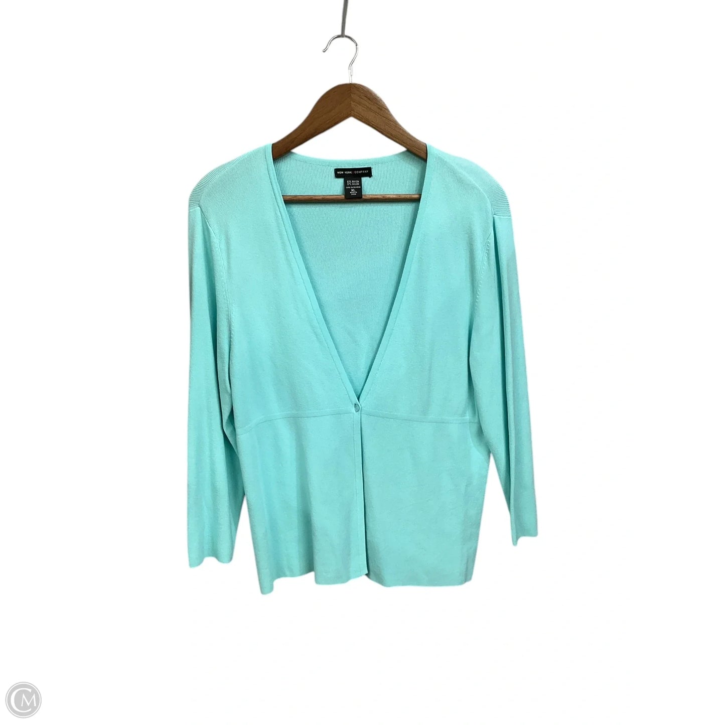 Cardigan By New York And Co In Green, Size: Xl