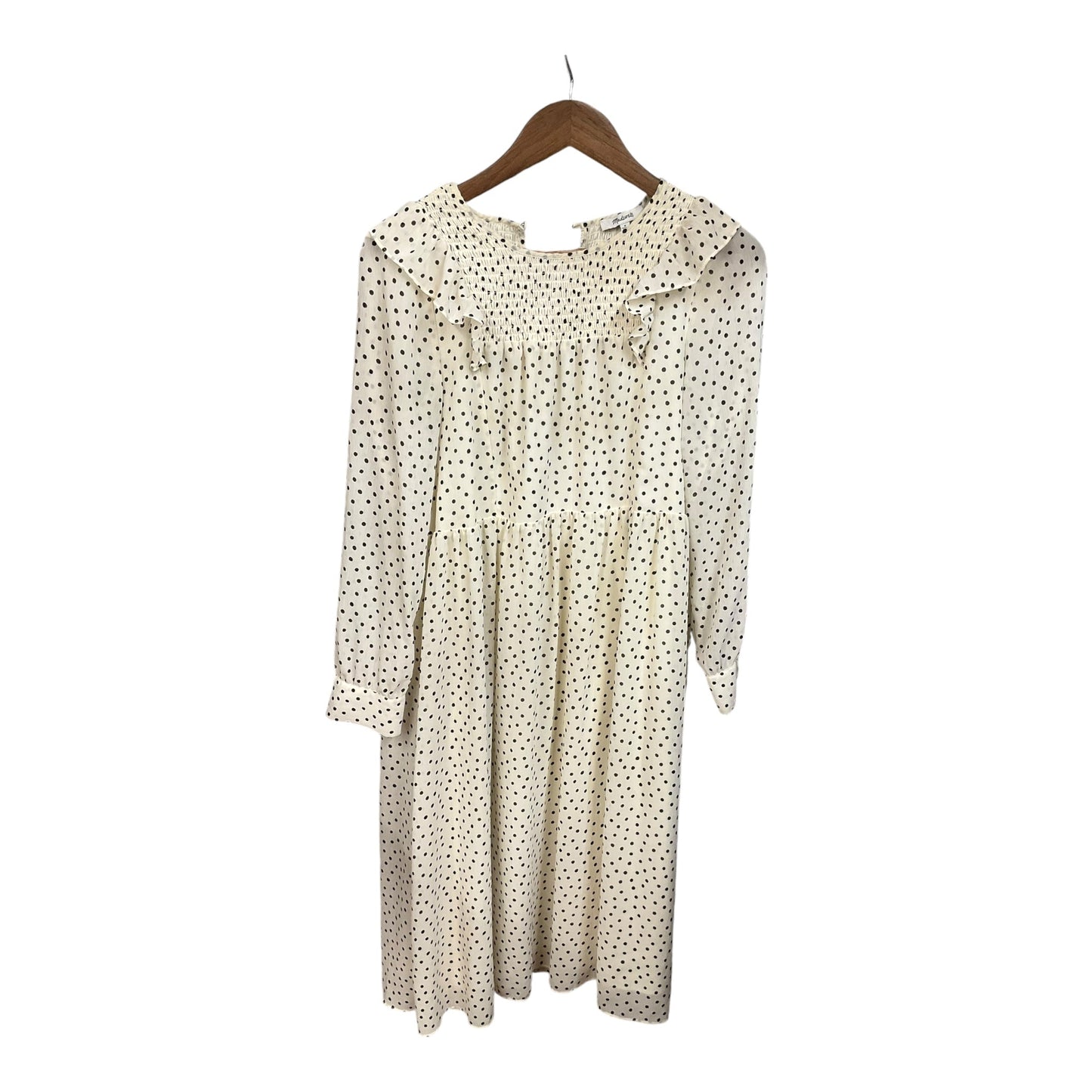 Dress Casual Midi By Madewell In Polkadot Pattern, Size: S