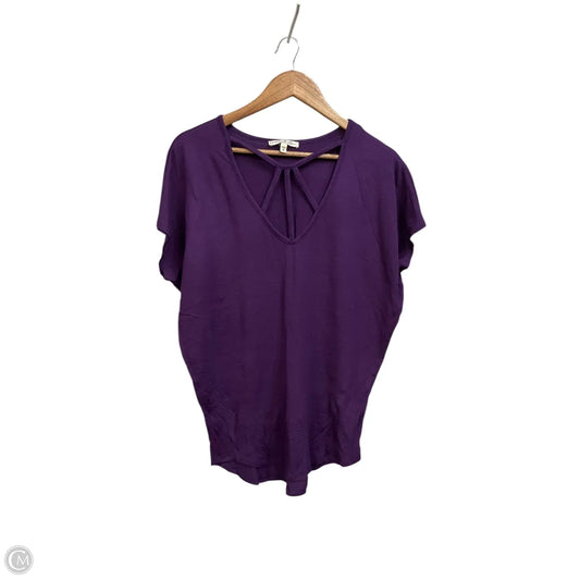 Top Short Sleeve By Express In Purple, Size: M