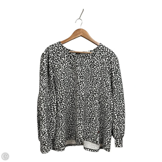 Top Long Sleeve By Ophelia Roe In Animal Print, Size: 3x