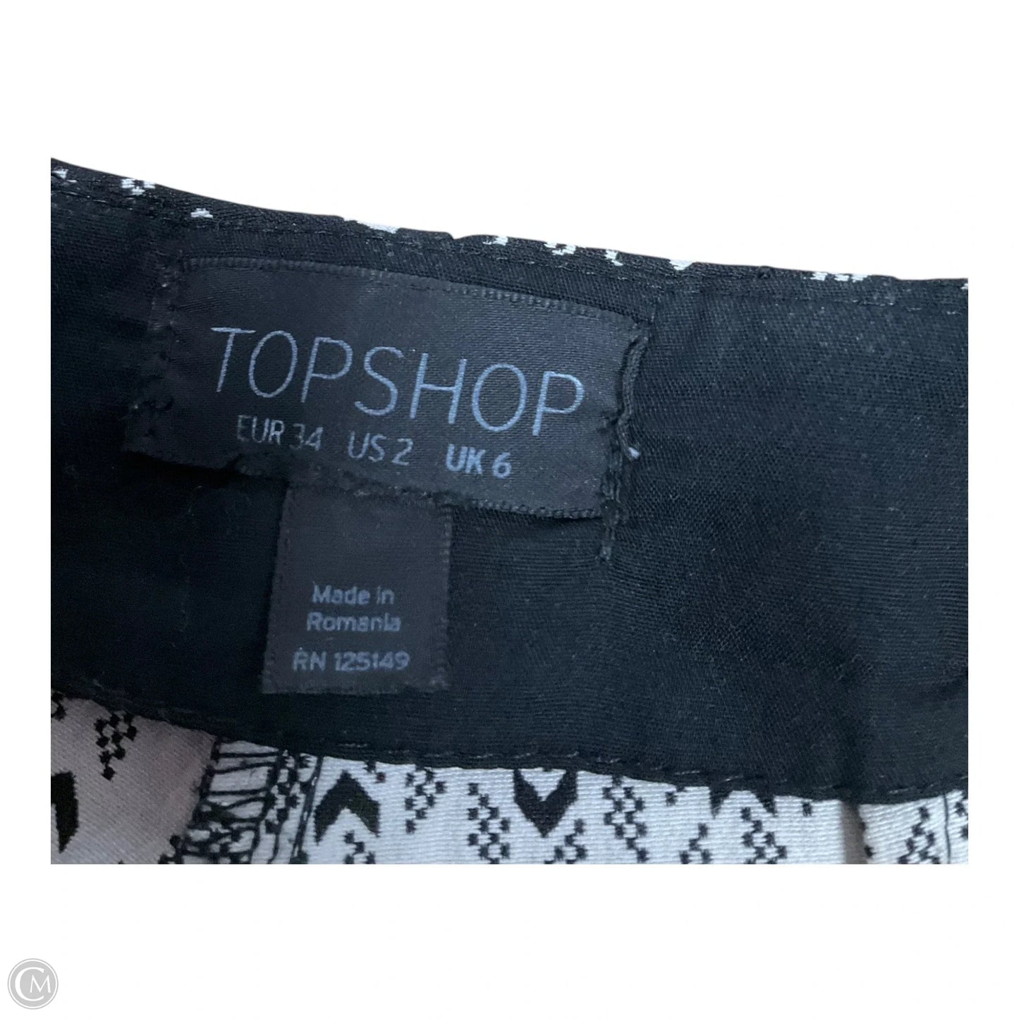 Pants Dress By Top Shop In Black & White, Size: 2
