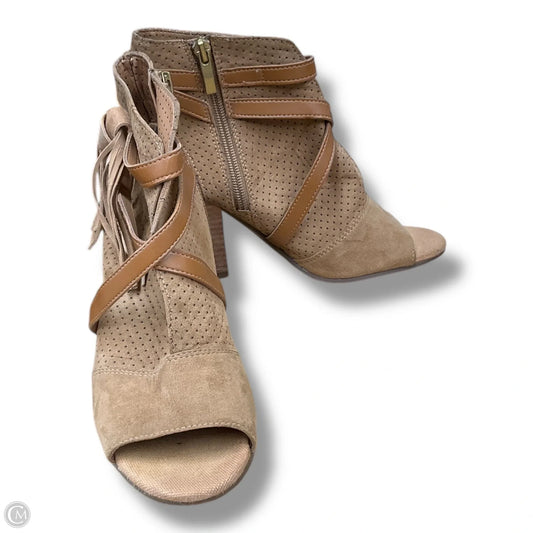 Sandals Heels Kitten By Franco Sarto In Tan, Size: 7.5