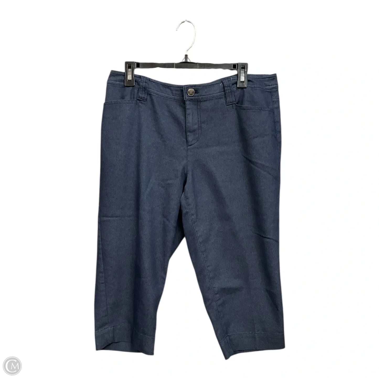 Capris By Nicole By Nicole Miller In Blue, Size: 12