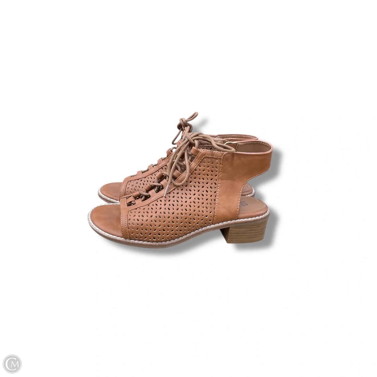 Sandals Heels Block By Sofft In Brown, Size: 6
