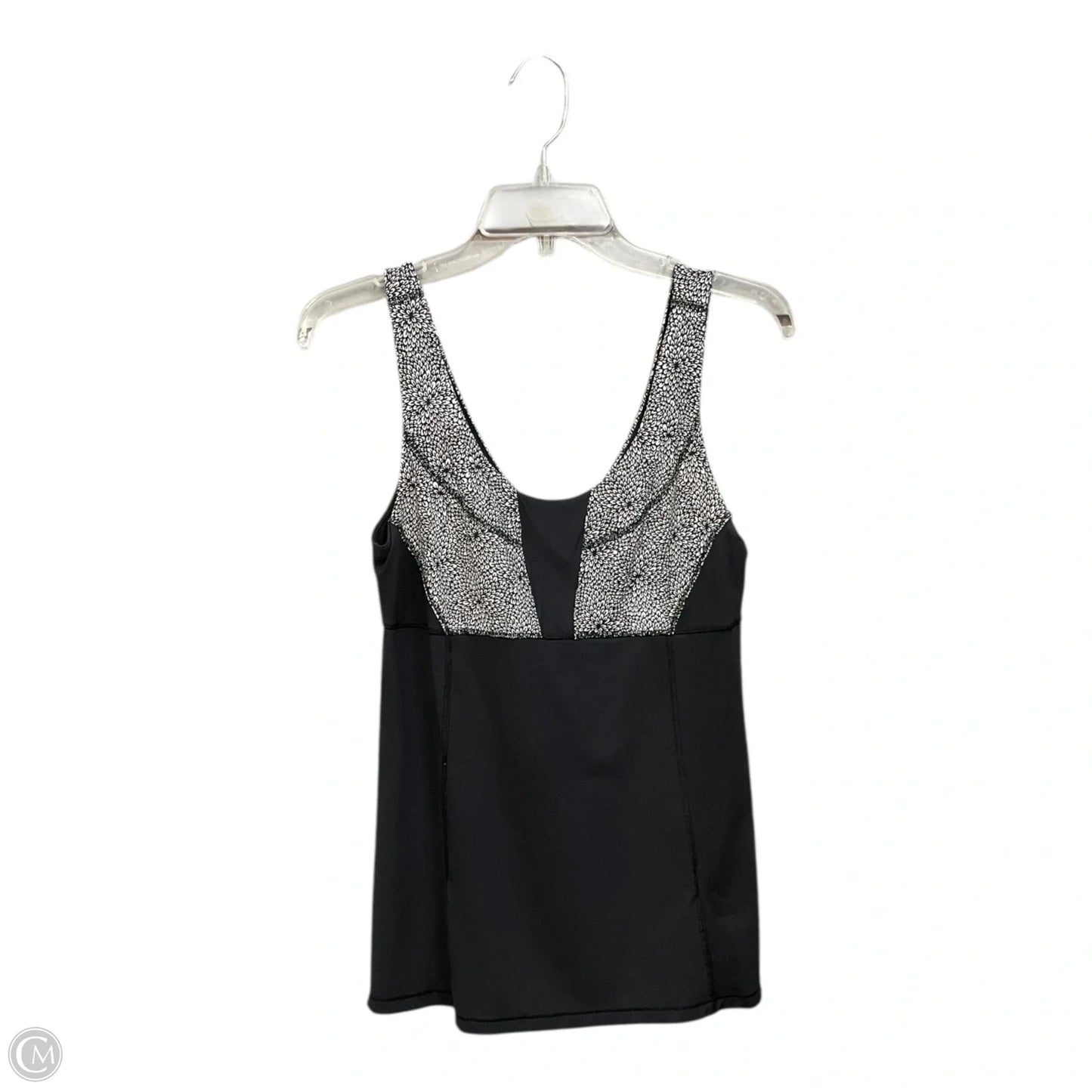 Athletic Tank Top By Lululemon In Black & White, Size: M