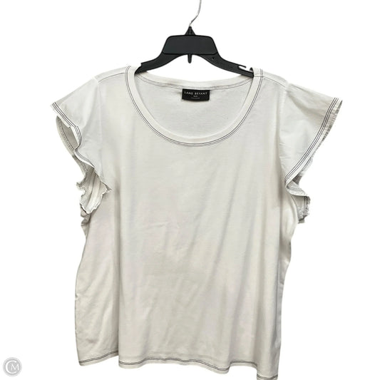Top Short Sleeve By Lane Bryant In White, Size: 2x