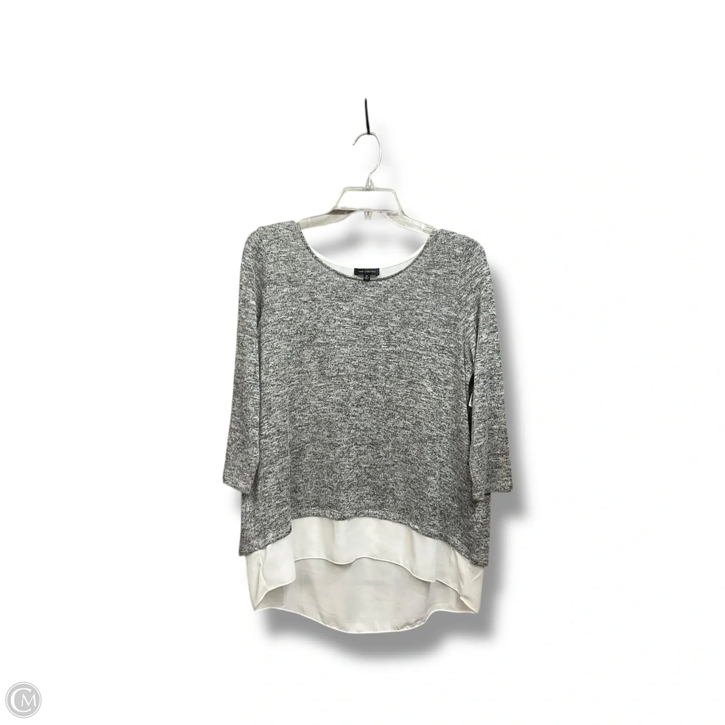 Top 3/4 Sleeve By Limited In Grey, Size: M