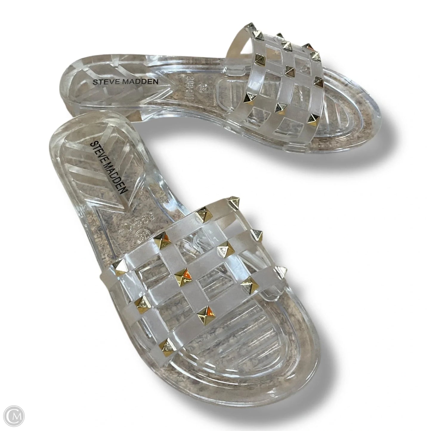 Sandals Flats By Steve Madden In Clear, Size: 8.5