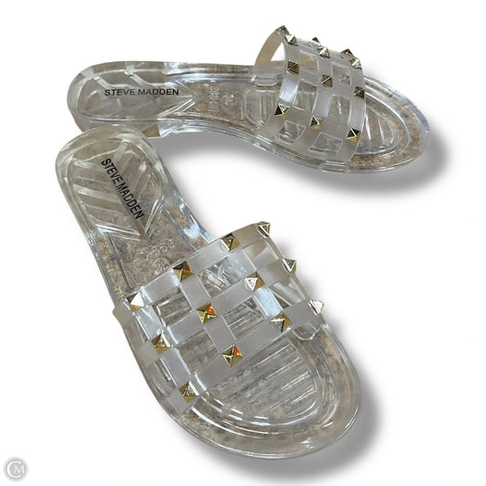 Sandals Flats By Steve Madden In Clear, Size: 8.5