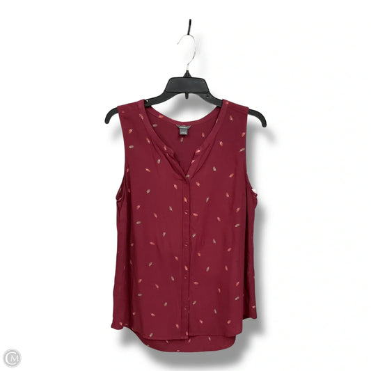 Top Sleeveless By Eddie Bauer In Red, Size: L