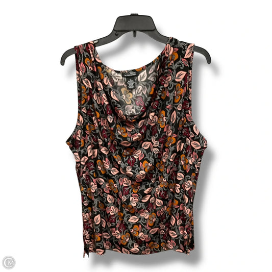 Top Sleeveless By Catherines In Black & Pink, Size: 1x