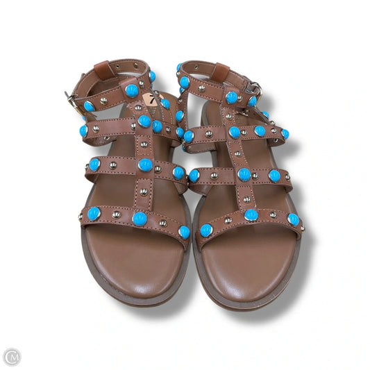 Sandals Flats By Nine West In Brown, Size: 7