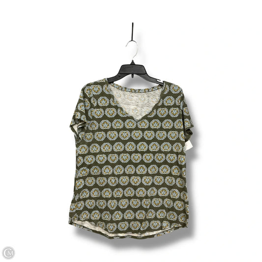 Top Short Sleeve By Sonoma In Green, Size: L