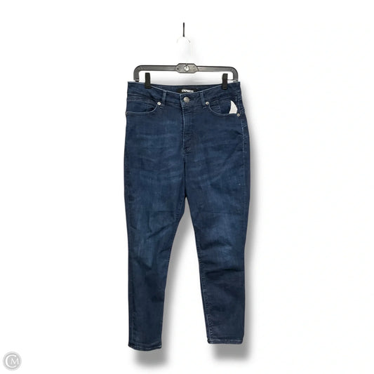 Jeans Straight By Express In Blue Denim, Size: 8