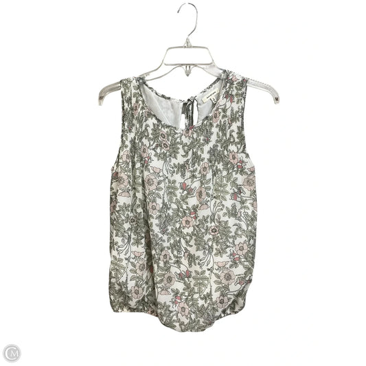 Top Sleeveless By Max Studio In Floral Print, Size: S