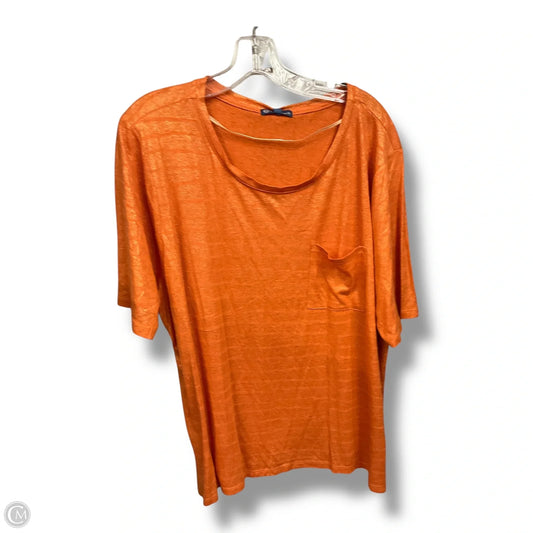 Top Short Sleeve By Democracy In Orange, Size: 2x