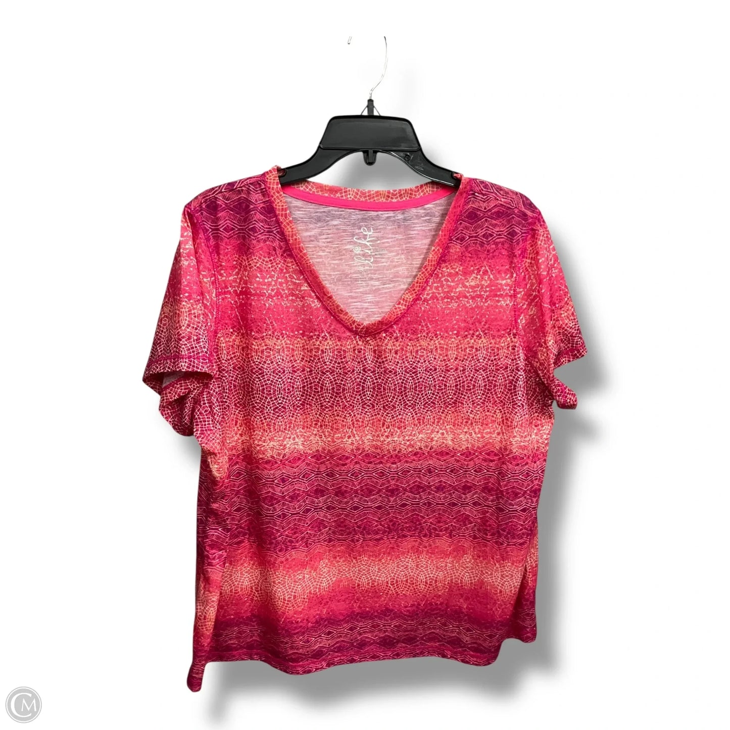 Top Short Sleeve By Made For Life In Pink, Size: 1x