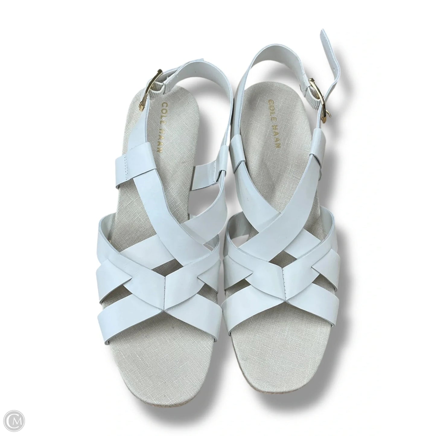 Sandals Heels Wedge By Cole-haan In White, Size: 7