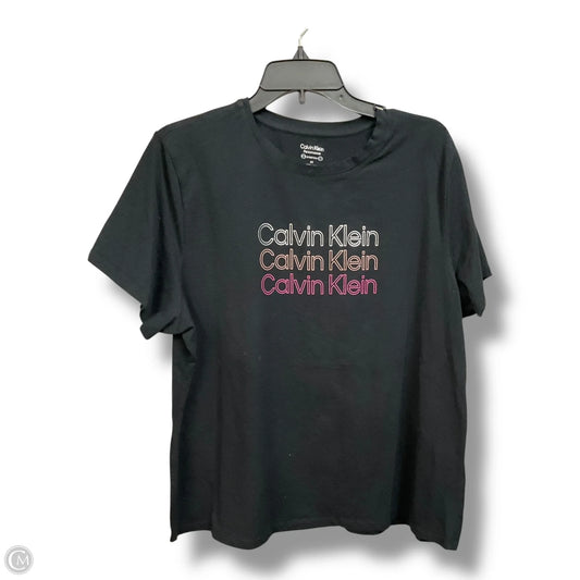 Top Short Sleeve By Calvin Klein Performance In Black, Size: 2x