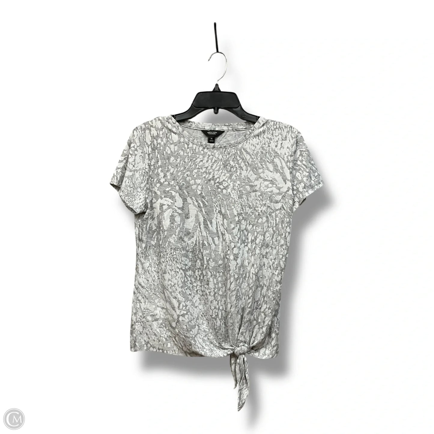 Top Short Sleeve By Simply Vera In Grey, Size: M