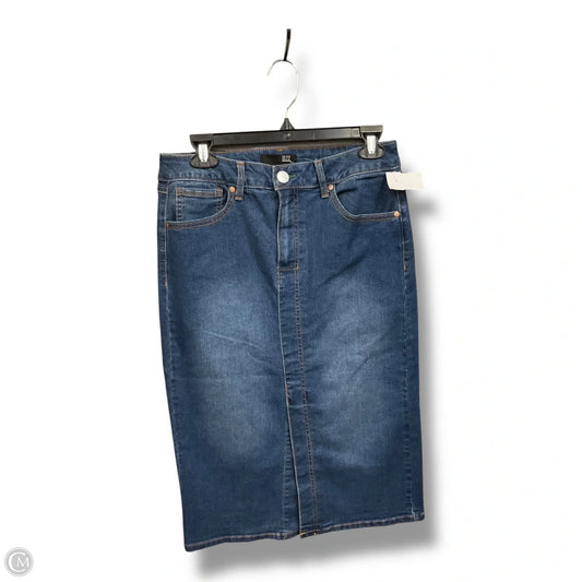 Skirt Midi By 1822 Denim In Blue Denim, Size: 8