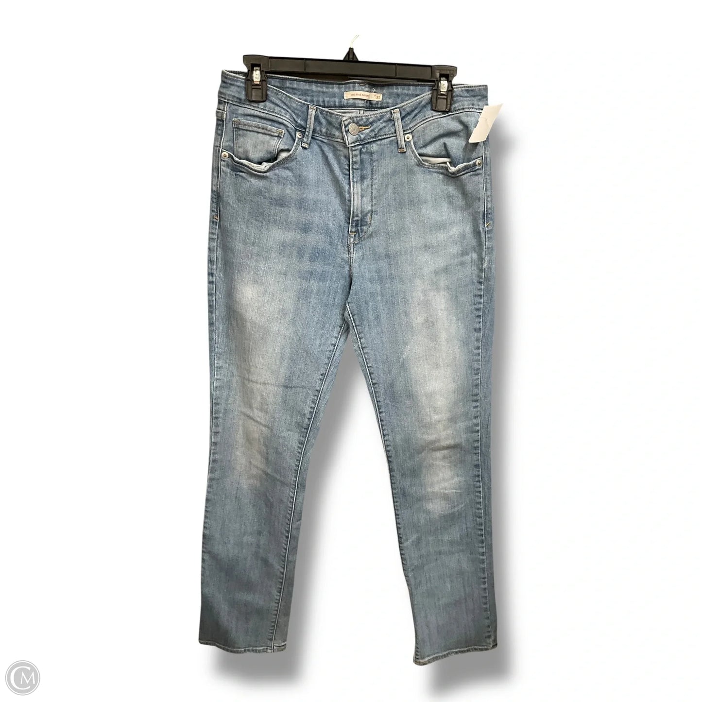 Jeans Straight By Levis In Blue Denim, Size: 8