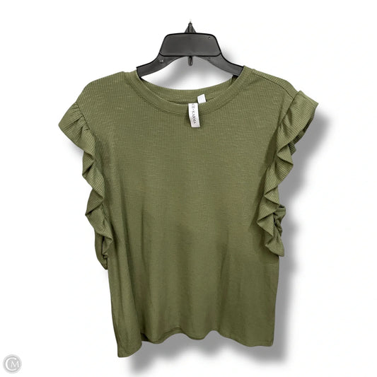 Top Sleeveless By Grace + Karma In Green, Size: 1x