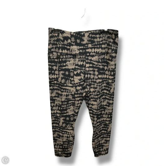Athletic Capris By Under Armour In Black & Tan, Size: 1x